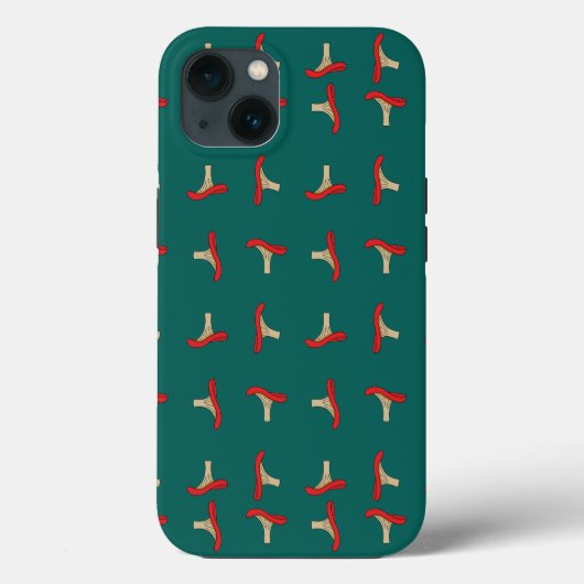 Coques Case-Mate iPhone Champignons rouges caricaturés (Verso)