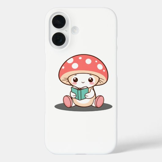 Coques Case-Mate iPhone Champignons timides tenant un livre (Verso)