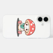 Coques Case-Mate iPhone Champignons timides tenant un livre (Verso (horizontal))