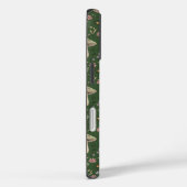Coques Case-Mate iPhone Champignons Vert Chasseur Sombre Sans Couture Fore (Verso / Droite)
