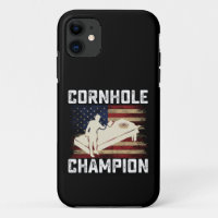 Champion de Cornhole Drapeau Américain USA 4 juill