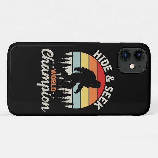 Coques Case-Mate iPhone Champion du Monde de Cache-Cache de Bigfoot (Dos (Horizontal))