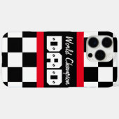 Coques Case-Mate iPhone Championne du monde noir rouge (Verso (horizontal))