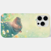 Coques Case-Mate iPhone Champs de Fleurs et Hippopotame Heureux (Verso (horizontal))