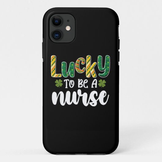 Coques Case-Mate iPhone Chanceux d'être une infirmière Saint-Patrick (Dos)