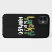 Coques Case-Mate iPhone Chanceux d'être une infirmière Saint-Patrick (Dos (Horizontal))