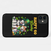 Coques Case-Mate iPhone Chanceux Toutou Husky Mignon St. Patrick (Dos (Horizontal))