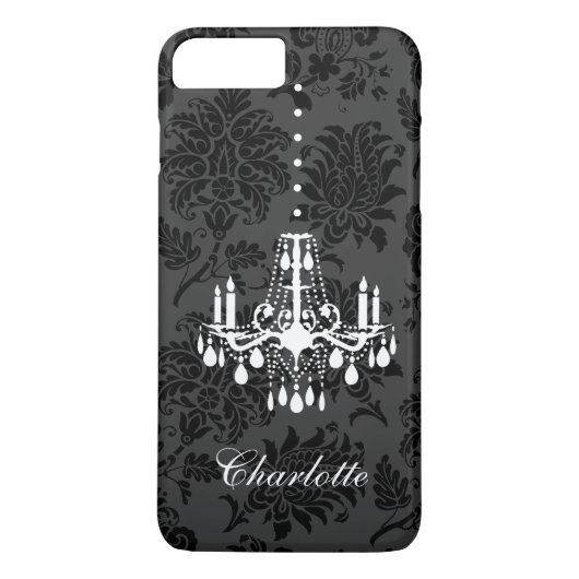 Coques Case-Mate iPhone Chandelier blanc personnalisable sur Damask iPhone (Dos)