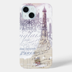 Coque Pour iPhone 15 chandelier moderne girly vintage tour eiffel paris