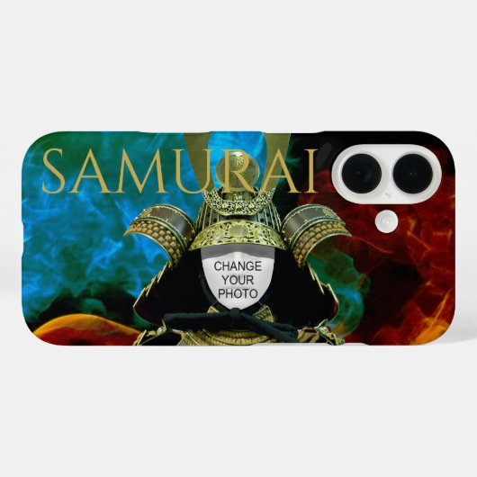 Coques Case-Mate iPhone Changeable Votre Photo, Casque Samurai (Verso (horizontal))