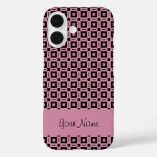 Coques iPhone 16 Changer de couleurs ! Motif de carrés et de points