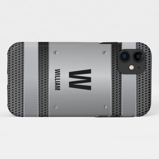 Coques Case-Mate iPhone Changer initial, Ajouter (supprimer) Nom, Silver M (Dos (Horizontal))
