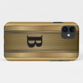 Coques Case-Mate iPhone Changer Initial, Or Brown Tan Texté (Dos (Horizontal))