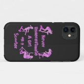 Coques Case-Mate iPhone Changer tout le texte jamais sous-estimer Girl Sco (Dos (Horizontal))