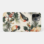 Coques Case-Mate iPhone Chanson Rustique Botanique Crème Rouge d'Hiver (Dos (Horizontal))