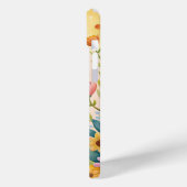 Coques Case-Mate iPhone Chant chien mignon avec des fleurs (Verso / Gauche)