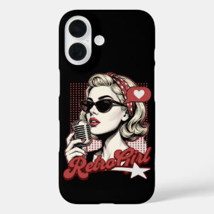 Coques iPhone 16 Chanteuse Pop Art Rétro Fille