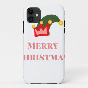 Case-Mate iPhone Case Chapeau rouge vert joyeux Noël ajouter nom texte n