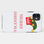 Coques Case-Mate iPhone Chapeau rouge vert joyeux Noël ajouter nom texte n (Dos (Horizontal))