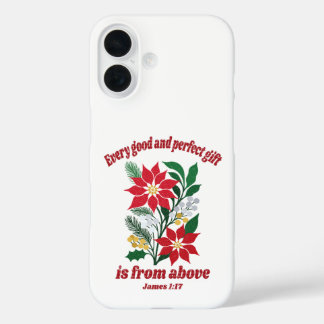 Coques iPhone 16 Chaque don bon et parfait – Jacques 1:17 Noël