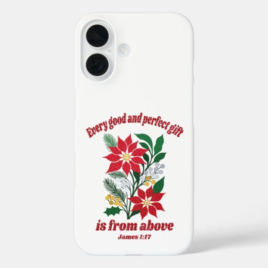 Coques Case-Mate iPhone Chaque don bon et parfait – Jacques 1:17 Noël (Verso)