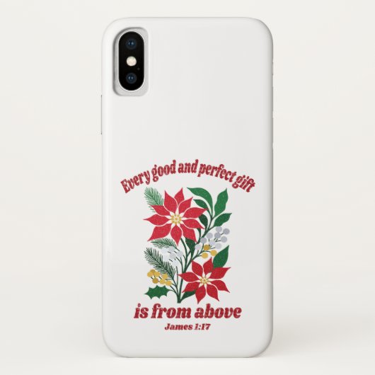 Coques Case-Mate iPhone Chaque don bon et parfait – Jacques 1:17 Noël (Dos)