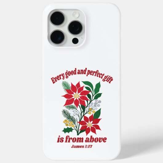 Coques Case-Mate iPhone Chaque don bon et parfait – Jacques 1:17 Noël (Verso)