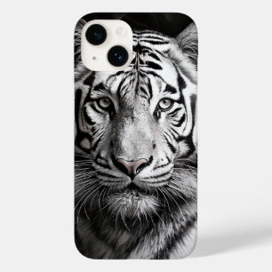Coque Pour iPhone 14 Charbon blanc Tigre