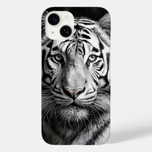 Coques Case-Mate iPhone Charbon blanc Tigre (Verso)