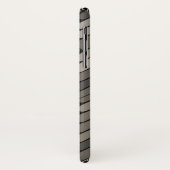 Coques Case-Mate iPhone Charbon et Gris Herringbone Elegant Géométrique (Dos/Gauche)