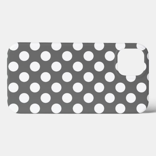 Coques Case-Mate iPhone Charbon et Pois blancs (Verso (horizontal))