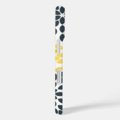 Coques Case-Mate iPhone Charbon jaune et gris Moderne Floral (Verso / Droite)