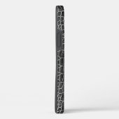 Coques Case-Mate iPhone Charcharbon Gris Faux Crocodile Cuir (Verso / Droite)