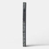 Coques Case-Mate iPhone Charcharbon Gris Faux Crocodile Cuir (Verso / Gauche)