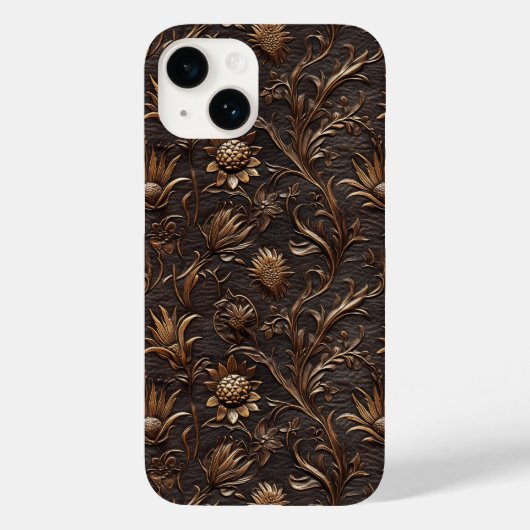 Coques Case-Mate iPhone Chardon Brown en cuir gravé (Verso)
