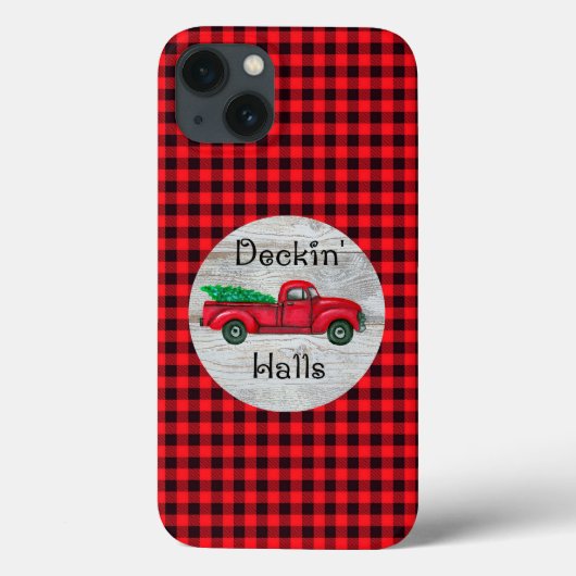 Coques Case-Mate iPhone Chariot de Noël rouge des Deckin Halls (Verso)