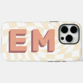 Coques Case-Mate iPhone Chariot esthétique Monogramme tendance (Verso (horizontal))