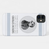 Coques Case-Mate iPhone Charles Dickens Portrait et Citation (Dos (Horizontal))