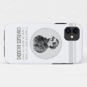 Coques Case-Mate iPhone Charles Dickens Portrait et Citation (Dos (Horizontal))