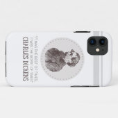 Coques Case-Mate iPhone Charles Dickens Portrait et Citation (Dos (Horizontal))