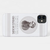 Coques Case-Mate iPhone Charles Dickens Portrait et Citation (Dos (Horizontal))