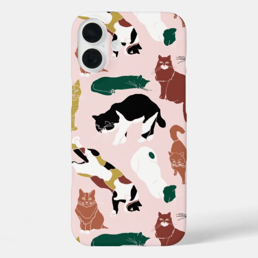 Coques Case-Mate iPhone Charmant chats dessinés à la main sur arrière - pl (Verso)