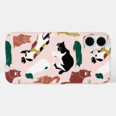 Coques Case-Mate iPhone Charmant chats dessinés à la main sur arrière - pl (Verso (horizontal))