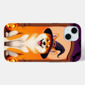 Coques Case-Mate iPhone Charmant chiot citrouille ambiance 🎃🐾 Halloween (Verso (horizontal))