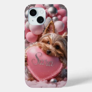 Coque Pour iPhone 15 Charmant Golden Yorkshire Terrier