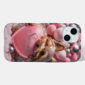 Coques Case-Mate iPhone Charmant Golden Yorkshire Terrier (Verso (horizontal))