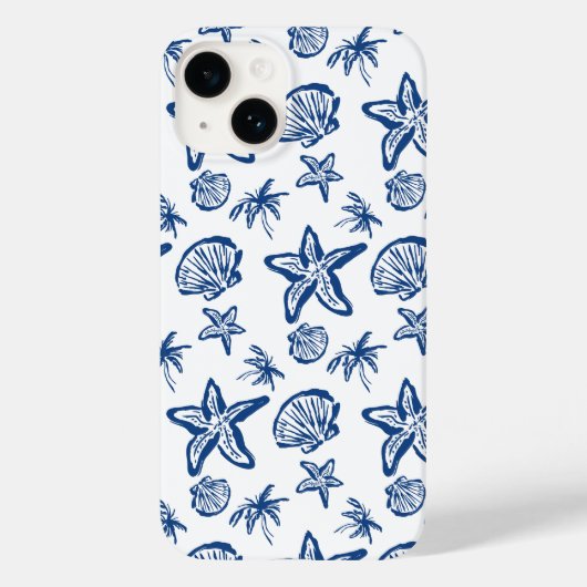 Coques Case-Mate iPhone Charme côtier | Plage d'été Seashell & Starfish (Verso)