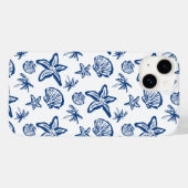 Coques Case-Mate iPhone Charme côtier | Plage d'été Seashell & Starfish (Verso (horizontal))