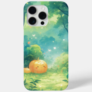 Coque iPhone 15 Pro Max Charme de la forêt de citrouilles
