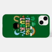 Coques Case-Mate iPhone Charme de la Saint-Patrick Chanceux Trèfle Irlanda (Verso (horizontal))